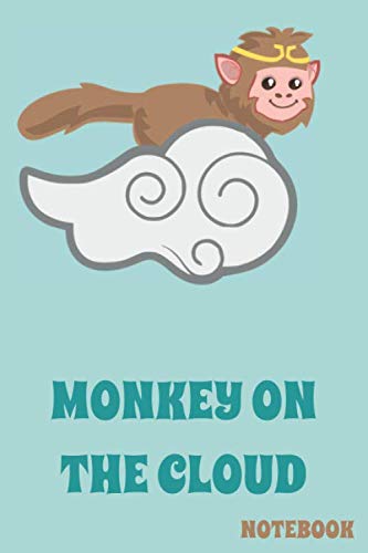 Monkey on the Cloud Notebook - Light Blue - College Ruled