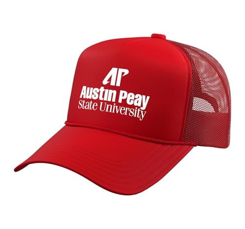 Austin Peay State Governors | Official NCAA Merch | PPAPGV03 Trucker Hat with Adjustable Mesh Back, Red