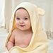 YUMKUKIM Baby Hooded Towel 2 Pack Bath Towels for Newborn with Animal Design Shower Essentials for Baby Girl Boy and Toddler (Beige & Camel, Medium)