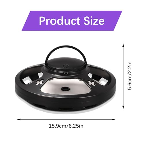 Longzhuo Floh Falle für Home Omnidirectional Floh Catcher mit 2 Klebstoff Pads & 2 Lichtmodi, sichere Indoor Schädlingsbekämpfung für Schlafzimmer, Wohnzimmer & Küche (schwarz)