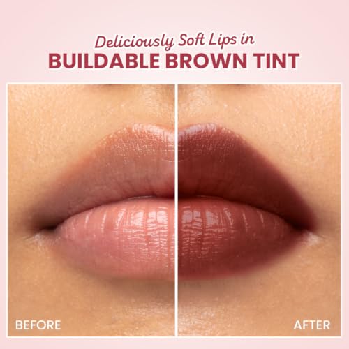 Image of Dot & Key Meltie Lip Balm SPF 50+ With 2% Kojic & Vitamin C | Hydrates Dry, Chapped Lips, Lightens Pigmentation, Brightens Lips | With Shea & Mango Butters, Peptide Infused | Cocoa Creme | 4g