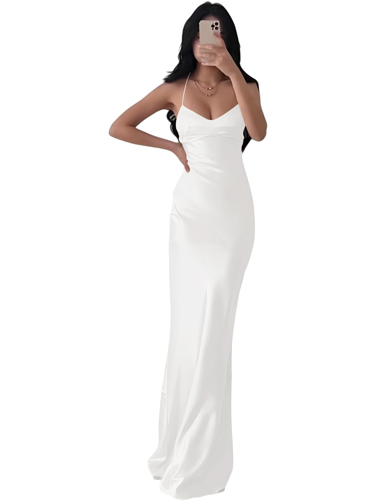 Eightale Satin Bridesmaid Dress