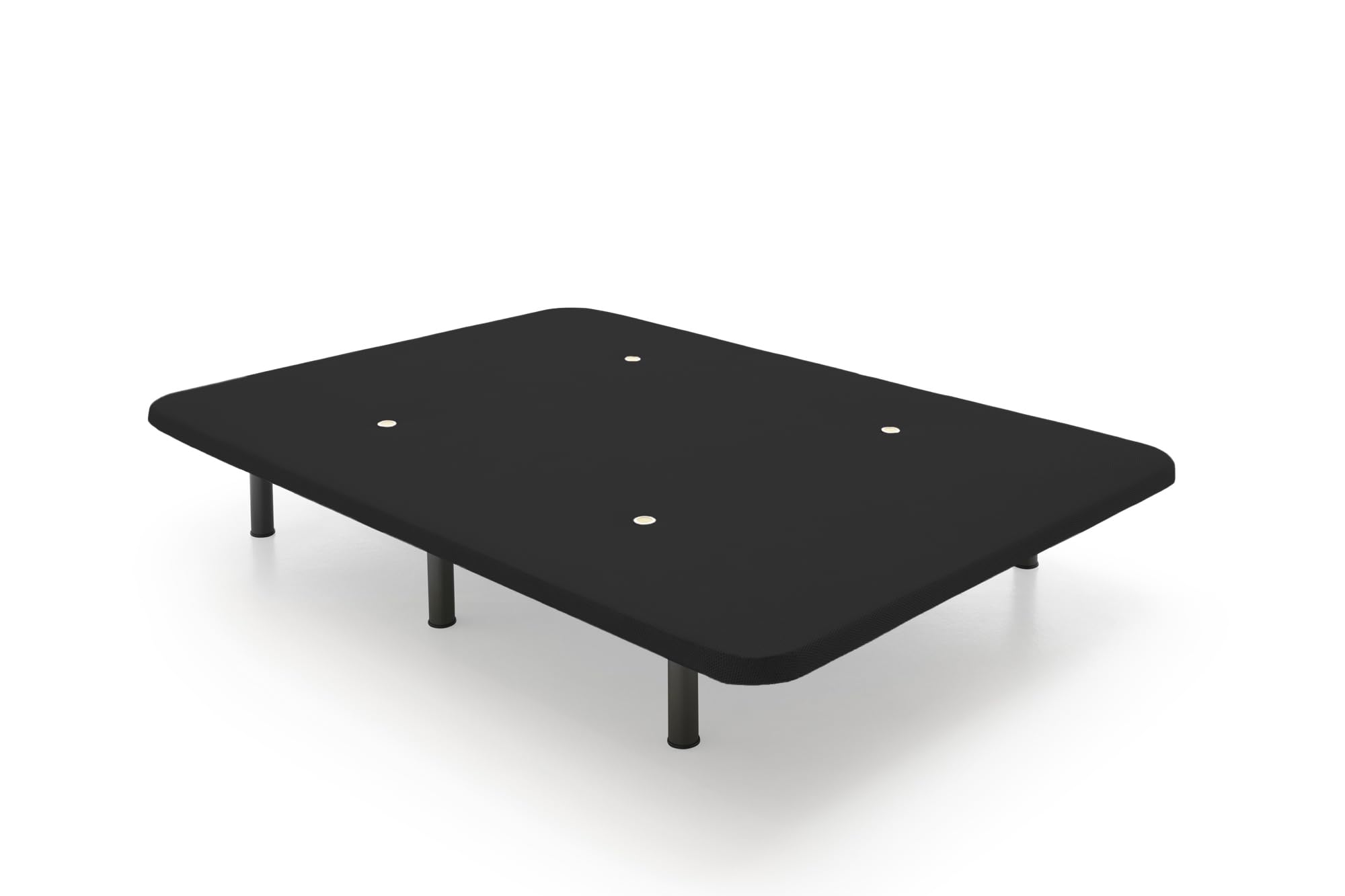 HOGAR24 ES - Base Tapizada en Color Negro - Tejido 3D Transpirable - Estructura Reforzada - Estabilidad y Durabilidad - Incluye Juego de 6 Patas de 32 cm - Medida: 135x190 cm