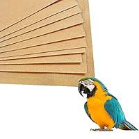 20 Stück Kiespapier für Vogelkäfig, 43 x 28 cm Vogelkäfig-Kies, Schleifpapier für Vögel, Einfach zu Reinigendes Sandpapier, Kalziumpapier mit Meersand für Papageien Sittiche Nymphensittiche Wildvögel