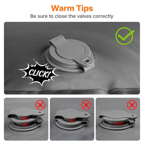 Image of OGERY Sleeping Pad, Ultralight Inflatable Sleeping Pad for Camping with Pillow Built-in Foot Pump, 6 inch Extra-Thick Reinforced Camping Mattress for Hiking, Backpacking, Tent