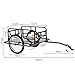 Bike Cargo Trailer for Hefty Loads, Foldable Compact Storage, Universal Hitch, Bike Wagon Bike Attachment(Large)