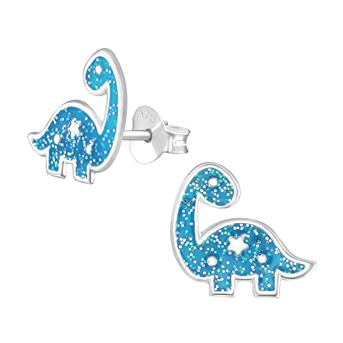 ICYROSE 925 Sterling Silver Set of 3 Pairs Assorted Dinosaur and Friends Stud Earrings (Nickel Free) T-rex, Tyrannosaurus, Brachiosaurus,4