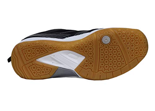 Image of FOOTFIX Unisex Spectrum Black Non Marking PU Badminton Shoes