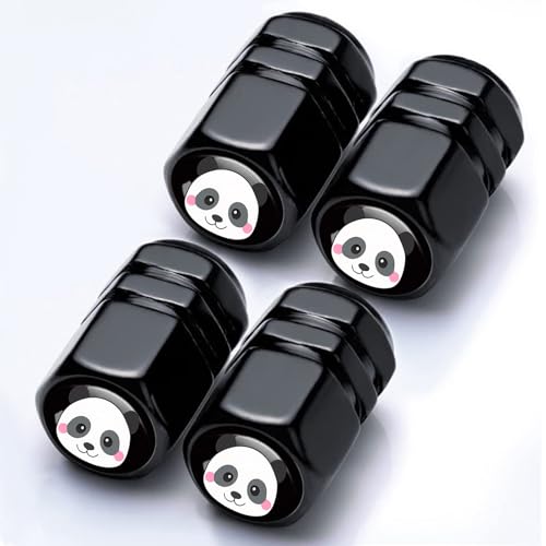 Bouchons de valve panda en aluminium premium anti-fuite pour pneus de voiture et moto