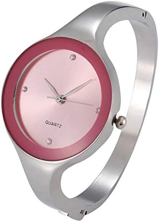 SQSHWL Orologio al quarzo moda da donna e da donna Orologio da polso in  acciaio inossidabile Orologio per il tempo libero 16 cm Rosa Dimensioni  ridotte : Amazon.it: Orologi