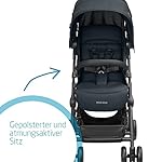 Maxi-Cosi Lara2 Kinderwagen, 0–4 Jahre, 0–22 kg, federleichter, kompakter Buggy, 3 Liegepositionen, flache Liegeposition, automatisches Klappmechanismus, Schultergurt, Essential Graphite