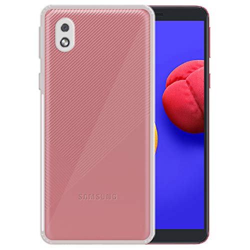 Image of Amazon Brand - Solimo Anti Dust Plug Mobile Cover (Soft & Flexible Back case), for Samsung Galaxy M01 Core (Transparent)