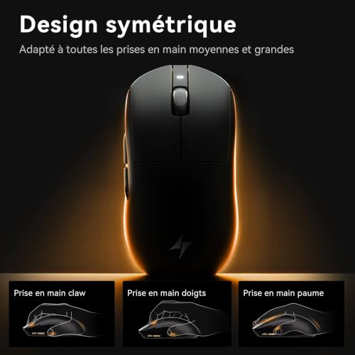 ATK Dragonfly A9 Pro Max Souris Gaming sans Fil - Fuchsia – vue 5