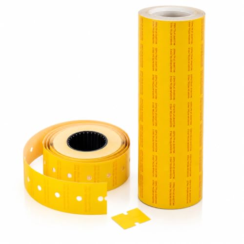 Image of SAMVARDHAN Price Labels Paper Tag Mark Sticker for MX-5500 Price Gun Labeller, 10 Rolls (Yellow MRP)
