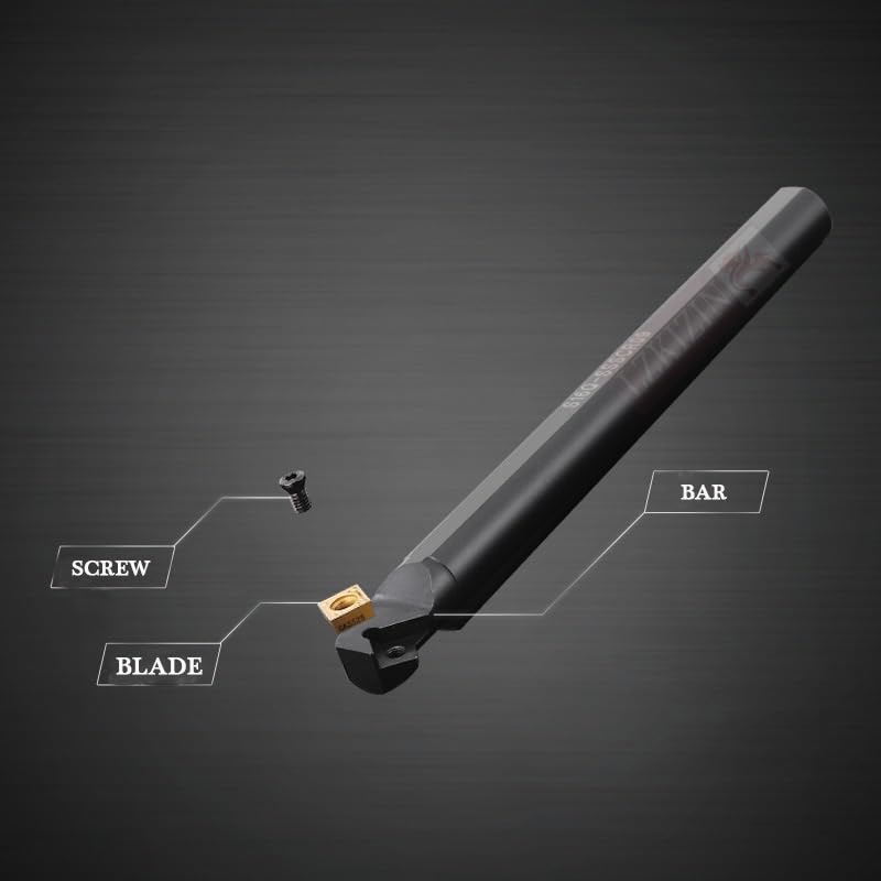 1PC CNC Lathe Cutter Tool S12M S14N S16Q S20R S25S SSSCR09 SSSCL09 Internal Turning Tool Boring Bar Tool Holder for SCMT Insert(S12M-SSSCL09)