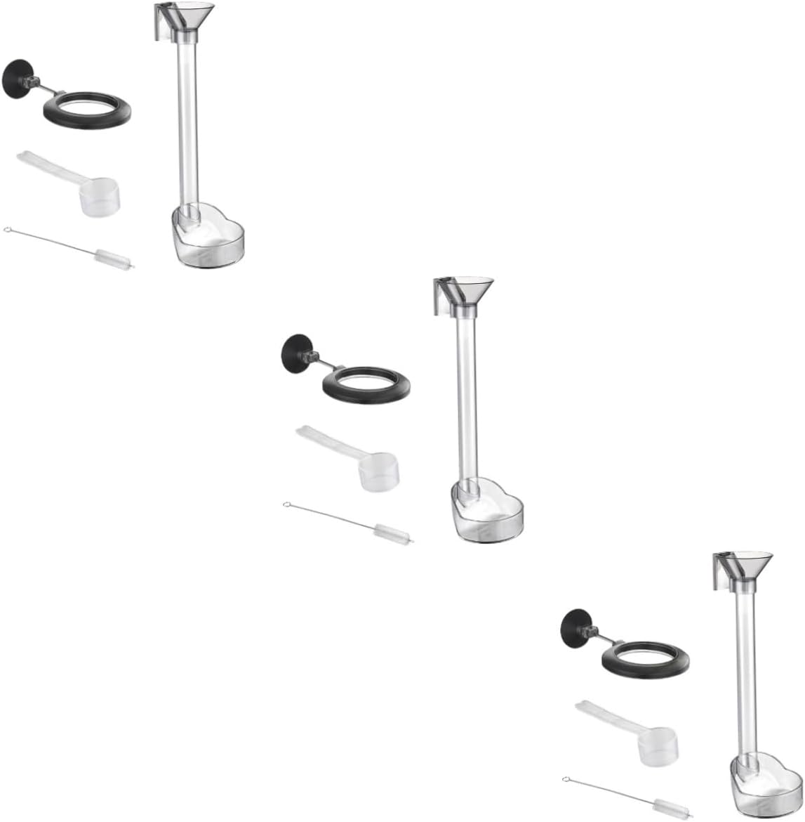BESPORTBLE 3sets Fish Tank Shrimp Feeder Multi-Functional Automatic for Shrimp Crabs Clams and Tropical Fish Transparent Aquarium