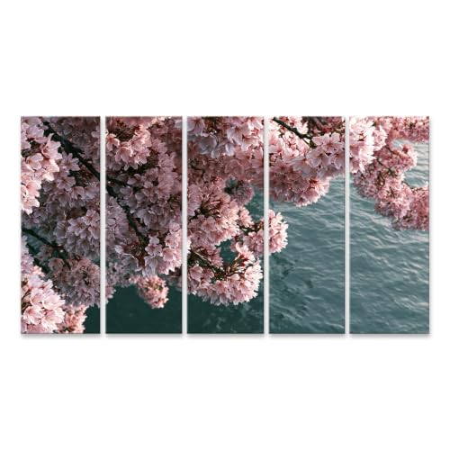 Tableau sur toile fleurs de cerisier pour habiller un grand mur nu
