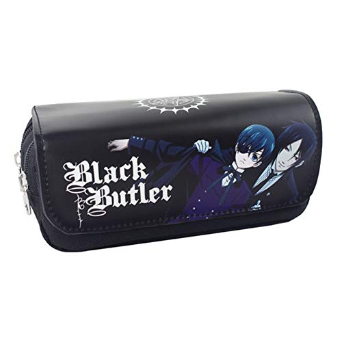 Preisvergleich Produktbild ALTcompluser Studenten Mäppchen, Anime Black Butler Federmäppchen Segeltuch Schulmäppchen, Schreibtisch-Briefpapier-Organisator für Schule & Büro(A)