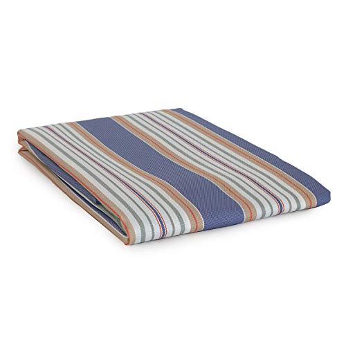 Caritex Tenda Da Sole per Esterno, Con Anelli, Tende da Sole per Balconi, 145x290 cm, Facile Montaggio, in Tessuto Duraturo e Resistente, A Righe Multicolor Stromboli U221 (Blu)