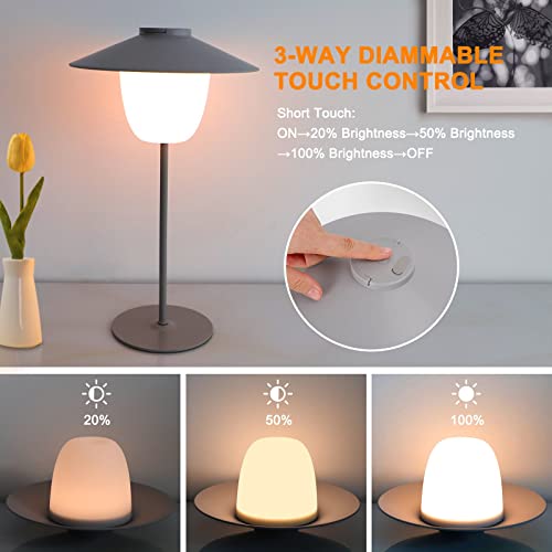 3 In 1 Cordless Table Lamp Rechargeable, Touch Dimmable Desk Lamp With Rgb Color Changing, Portable Battery Operated Nightstand Lamp, Outdoor Lamp For Camping Patio Living Room Bedside Reading #TOP1
