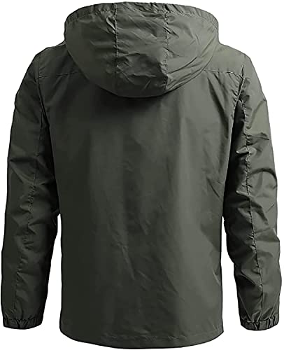 Chaqueta para hombre impermeable verde 3X-Large miniatura 3