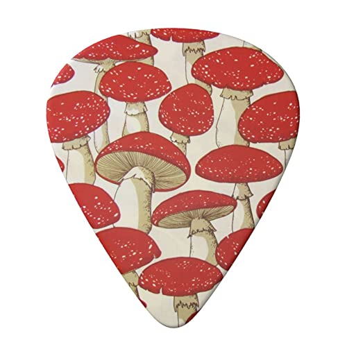Ensemble de 6 médiators de guitare champignon rouge blanc pour guitare acoustique, guitare électrique, basse, ukulélé… - Les Beatles, Paul McCartney, John Lennon, RIngo Starr, George Harrison Ensemble de 6 médiators de guitare champignon rouge blanc pour guitare acoustique, guitare électrique, basse, ukulélé… – Image 4