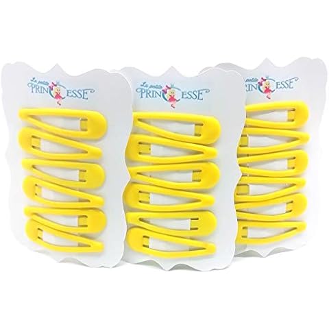 Set of 18 yellow Snap Hair Clips yellow hair clips barrettes Yellow School Uniform Colour hair clips Slides Sleepies Snap Bendies for Girls for women Cover