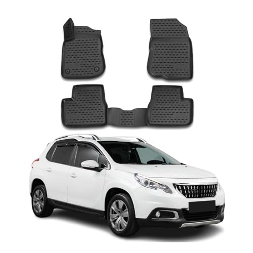 Tapis de sol Peugeot 2008 2013-2018 OMAC sur mesure caoutchouc noir protecteur