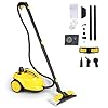 SOARS Nettoyeur Vapeur Puissant 2000W,14 Accessoires, Pression Max 5 Bar, Temp. 160°C, Chauffe Rapide 8 Min, Réservoir 1.8L, Pour Sol, Canapé, Cuisine, Surface 108 m² (Jaune)