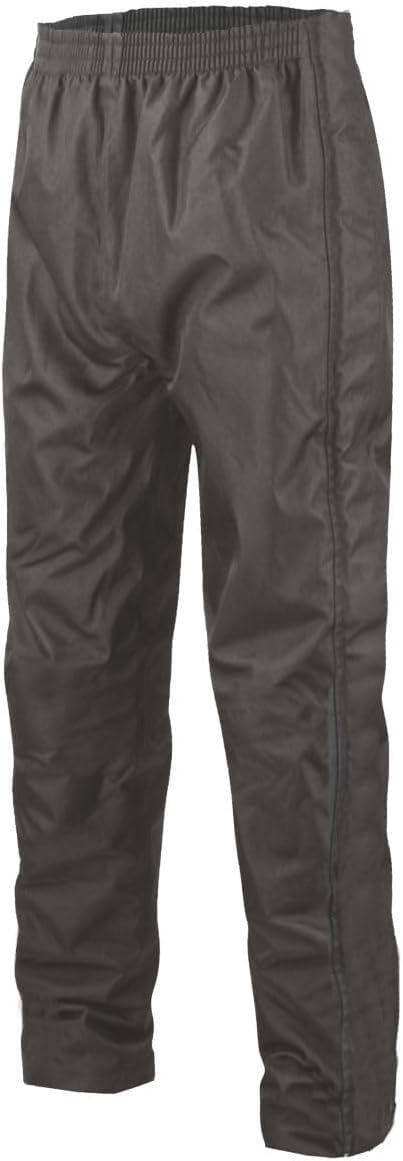 OJ Pantalon de Pluie Lisse pour Moto imperméable et Coupe-Vent – Surpantalon Technique léger avec Coutures rubanées, Ajustement réglable et Design Compact de Voyage, Noir 3XL