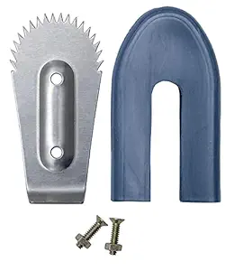 LJL Traders Stainless Steel Coconut Scraper Spare Blade/Chirava Naaku with Safety Cap and Screws