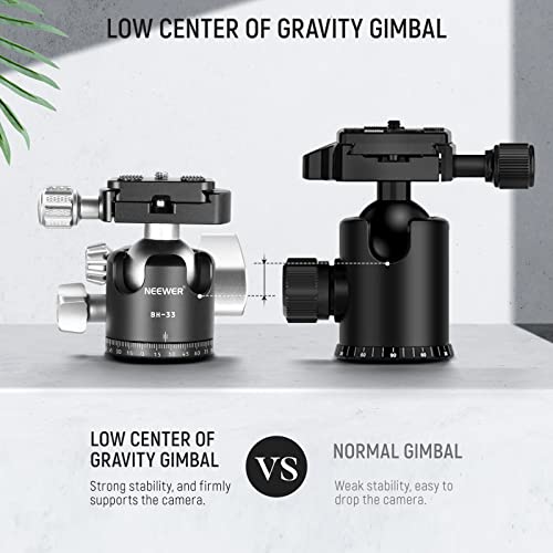 Neewer 64.5" Pro Carbon Fiber Camera Tripod Monopod With 28Mm Low Profile Ball Head 360° Panorama Metal, Heavy Duty Travel Tripod With 1/4” Arca Type Qr Plate&Foot Spikes, Max Load 39.68Lb/18Kg, Tp18 #TOP6