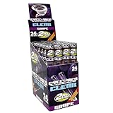 Full Box 24 Cyclones Grape Flavored Pre Rolled Cones Clear Non Tobacco Cone