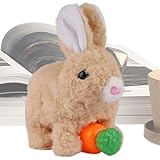 Mouvement électrique fluide : Ce lapin en peluche dispose d'un mécanisme électrique à la démarche parfaitement naturelle et fluide. Il encourage l'enfant à jouer de manière interactive, favorise le développement de sa motricité et réduit le temps d'écran grâce à une activité éducative et captivante en intérieur.