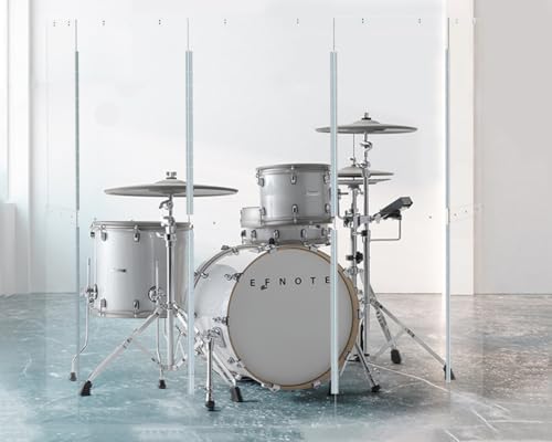 Drum Shield | 5 Paneles 2ft x 5ft | Se convierte en jaula para batería 10ft x 5ft | Bisagras de acero inoxidable de longitud completa preinstaladas. Para práctica y presentación. miniatura 6