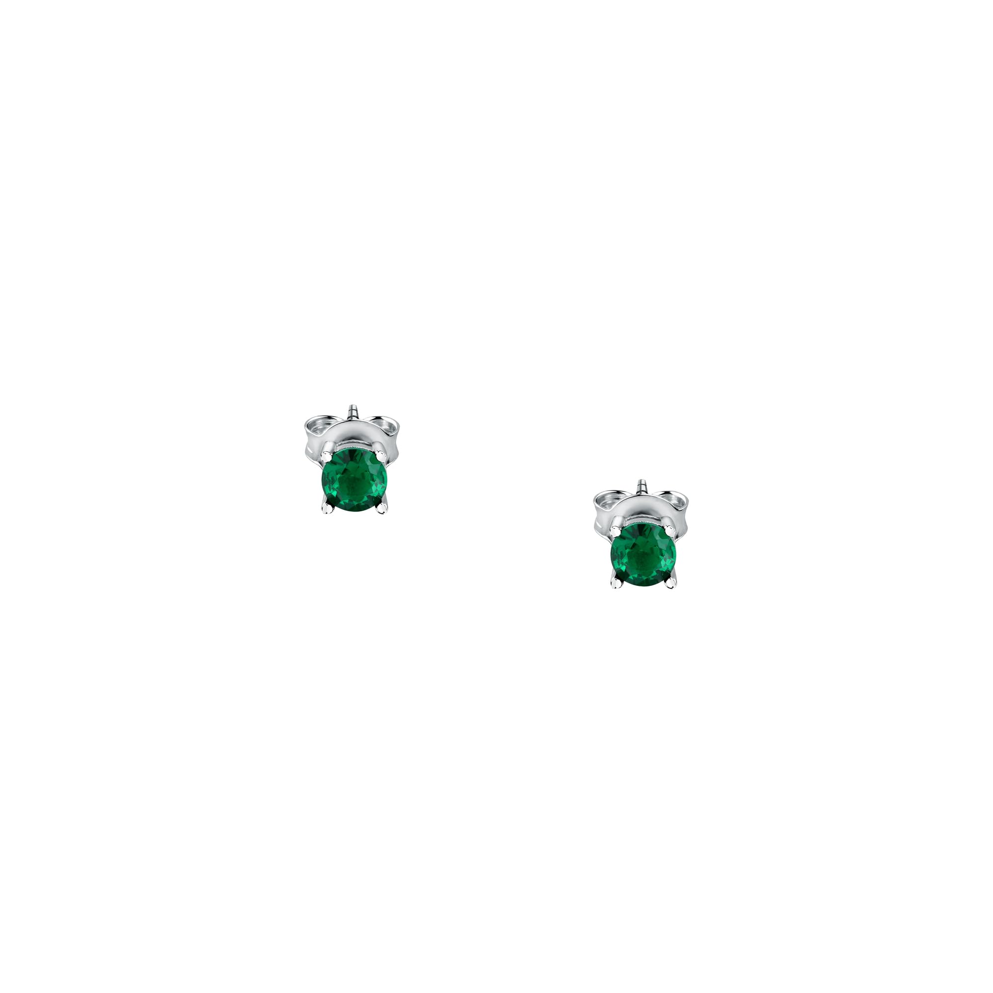 Morellato Orecchini Donna Argento 925% Riciclato, Zirconi Verdi, Collezione Tesori - SAIW176
