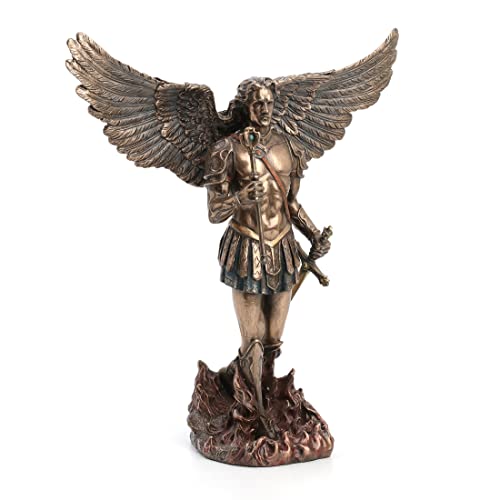 Estatua de San Miguel Arcángel 31 cm Bronce Resina miniatura 2