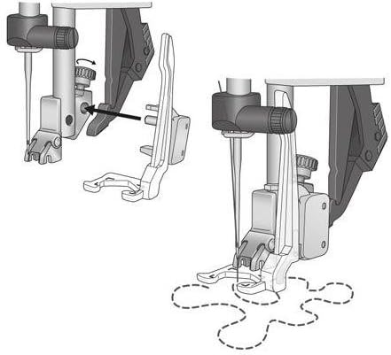 Sew-link Open Toe Free Motion Foot # for Pfaff Group J