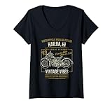 Photo Gallery donna kailua hawaii usa retrò stile invecchiato design moto maglietta con collo a v Photo Gallery donna kailua hawaii usa retrò stile invecchiato design moto maglietta con collo a v