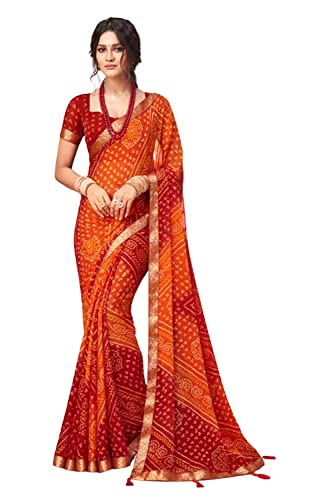 Women's Chiffon Saree With Blouse Piece