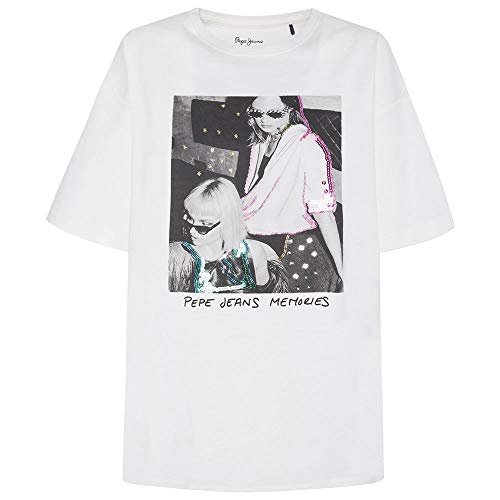 T-shirt Aria Blanc Pepe Jeans femme XSS coupe ajustée anti-transpiration