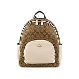 [COACH] [コーチ] バッグ レディース リュック リュックサック アウトレット ブランド コート バックパック シグネチャー キャンバス 5671 (Khaki Chalk/ホワイト) [並行輸入品]