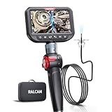 Ralcam Dual Lens Articulating Borescope, 6.5mm Slim Probe, 5' Endoscope Camera with Light, 5FT...