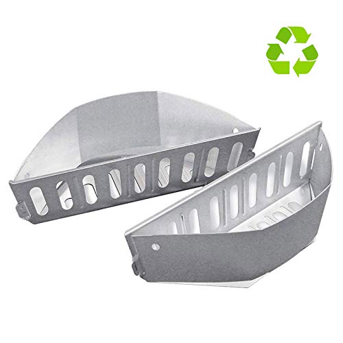 WELL GRILL 7403 Char-Basket Holzkohlekörbe Kohlekorb Charcoal Briquet Holders für Weber Master Touch und alle Anderen 47, 57, 67CM Kugelgrills, direkte und indirekte Hitze (2er Set)