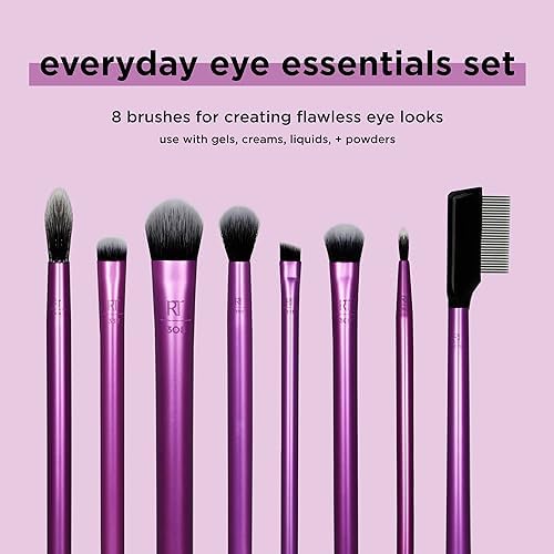 8 Piece Everyday Eye Essentials Makeup Brush Set, Eye