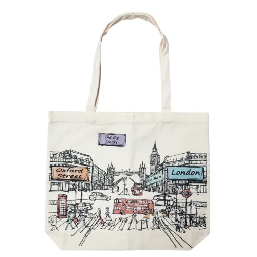 Image of Cities Around the World Artwork Tote Bag Series- Designed in the USA, 17 inchx14 inch, Double Sided Print, Souvenir & Gift
