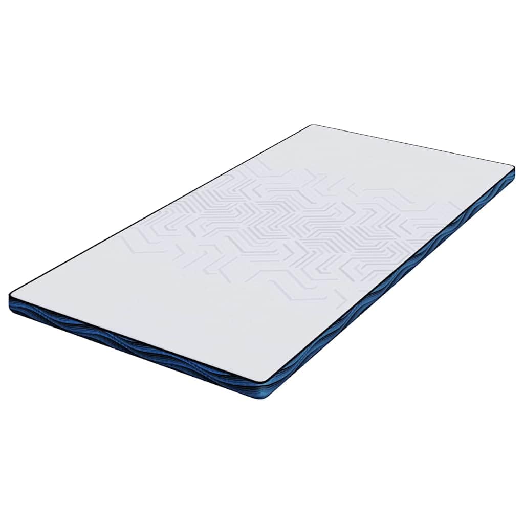 Cubrecolchón blanco 120 x 200 cm de espuma con memoria con funda Jacquard, sobrecolchón de espuma de poliuretano de alta densidad para comodidad y soporte