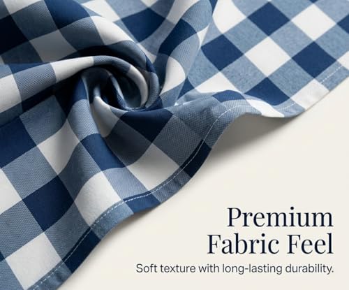 Image of BSB HOME 300 TC Table Cover for Dining Table, Premium Soft Washable Wrinkle & Fade Resistant Table Cloth for Home Kitchen Dining Room Decor, 90 x 60 Inches (228 x 152 cm) - Cobalt Blue