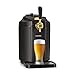 Klarstein Skal - Tirador de cerveza, Dispensador de cerveza, Tirador de cerveza para casa, 5L, Refrigerador termoeléctrico, Indicador LED, Cartuchos CO², Adaptador, Acero inoxidable, Negro