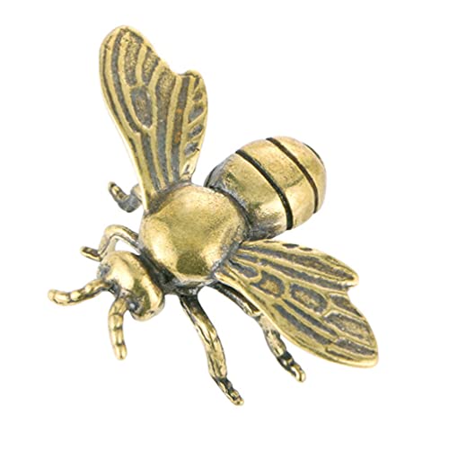 Dechous Mini Brass Bees Figurine Small Vintage Bumblebee Tiny Retro Honeybee Good Luck Animal Figure Housewarming Gift For Diy Crafts Furniture Handle Decor #TOP7